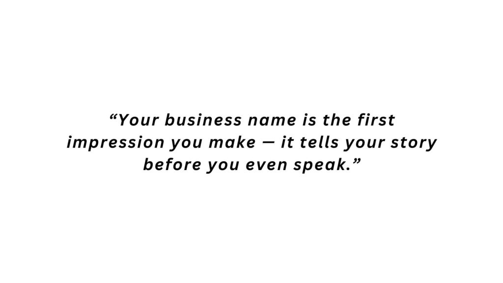Name for Business or company